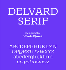 Font Delvard Serif